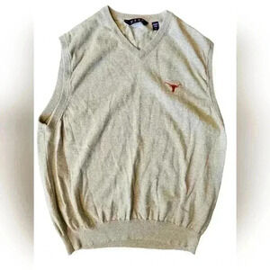 Texas Longhorn Tan Sweater Vest Vesi Sportswear Men's Size XL